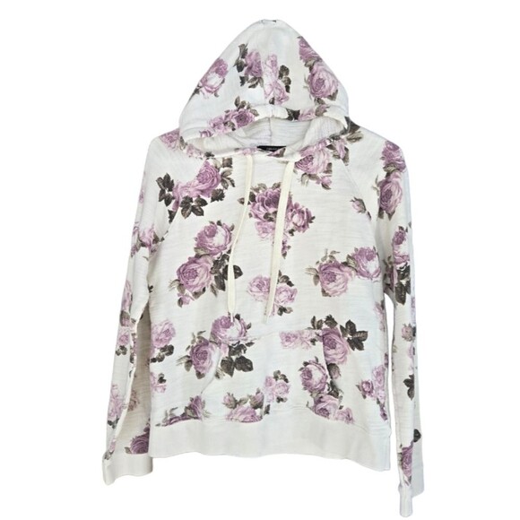 Forever 21 Limited Release Purple Rose Terry Pullover Hoodie Womens Size Medium - Picture 7 of 7